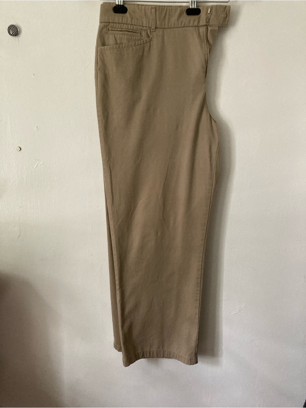 JM Collection Women's Straight Chino Pants in Tan